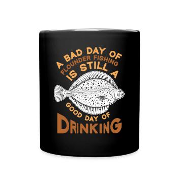 Dicton de pêcheur de plie - Mug uni - noir - Devant