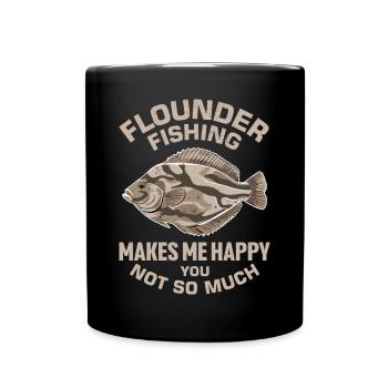 Dicton de pêcheur de plie - Mug uni - noir - Devant
