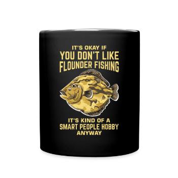 Dicton du pêcheur de plie - Mug uni - noir - Devant