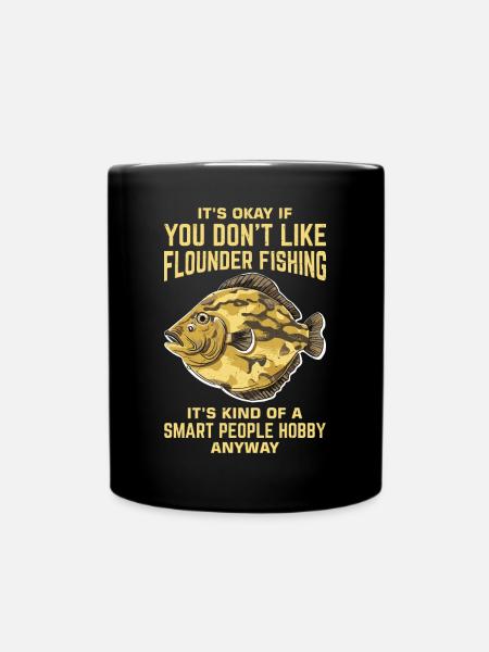 Flunder Fischer Spruch - Tasse einfarbig - Schwarz
