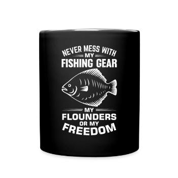 Dicton de pêcheur de plie - Mug uni - noir - Devant