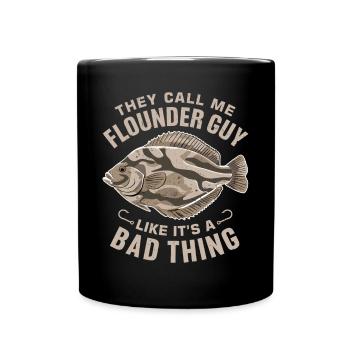 Dicton de pêcheur de plie - Mug uni - noir - Devant