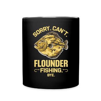 Dicton du pêcheur de plie - Mug uni - noir - Devant
