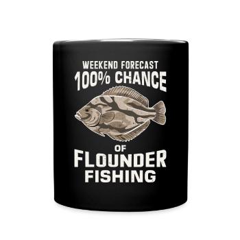 Dicton de pêcheur de plie - Mug uni - noir - Devant