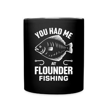 Dicton du pêcheur de plie - Mug uni - noir - Devant