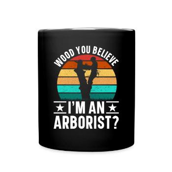 Arborist Baumpfleger Baumkletterer Baumklettern - Tasse einfarbig - Schwarz - Vorne