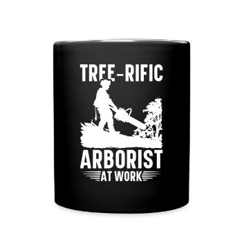 Arborist Baumpfleger Baumkletterer Baumklettern - Tasse einfarbig - Schwarz - Vorne