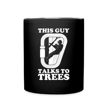 Arborist Baumpfleger Baumkletterer Baumklettern - Tasse einfarbig - Schwarz - Vorne