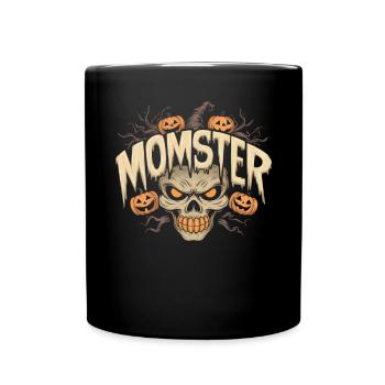 Halloween Skeleton Scary Spooky Horror Party - Full Colour Mug - black - Front