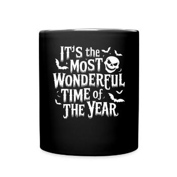 Halloween Skeleton Scary Spooky Horror Party - Full Colour Mug - black - Front