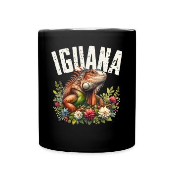 Leguan - Tasse einfarbig - Schwarz - Vorne
