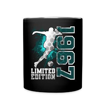 1967 Year of birth Birthday Football - Full Colour Mug - black - Front