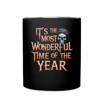 Halloween Skeleton Scary Spooky Horror Party - Full Colour Mug - black - Front