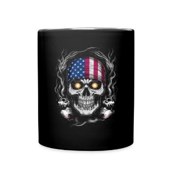 Halloween, Squelette, Effrayant, Effrayant, Horreur, Fête - Mug uni - noir - Devant