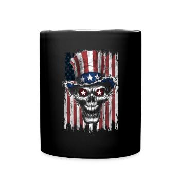 Halloween Skeleton Scary Spooky Horror Party - Full Colour Mug - black - Front