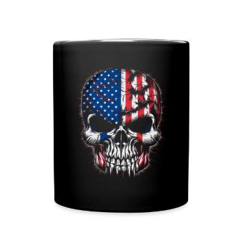 Halloween, Squelette, Effrayant, Effrayant, Horreur, Fête - Mug uni - noir - Devant