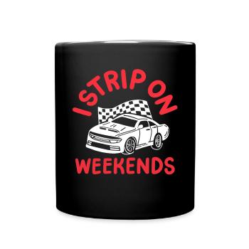 Drag Racing Rennwagen Drag Racer - Tasse einfarbig - Schwarz - Vorne