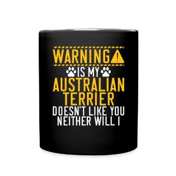 Australian Terrier Gifts - Tasse einfarbig - Schwarz - Vorne