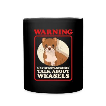 Weasel Dwarf Weasel Small Weasel Gift - Full Colour Mug - black - Front