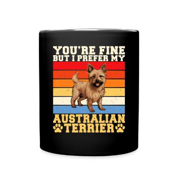 Australian Terrier Gifts - Tasse einfarbig - Schwarz - Vorne