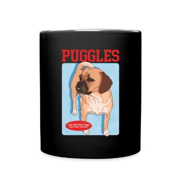Puggle Dog Owner Dog Owner Gift - Full Colour Mug - black - Front