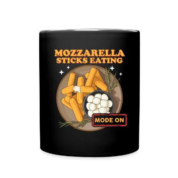 Mozzarella Sticks Cheese Lover Gift - Full Colour Mug - black - Front
