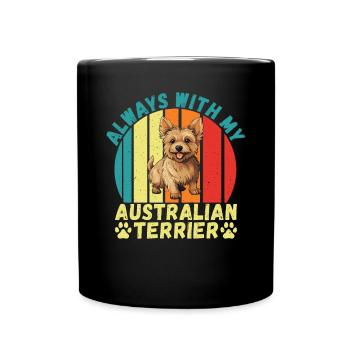 Australian Terrier Gifts - Tasse einfarbig - Schwarz - Vorne