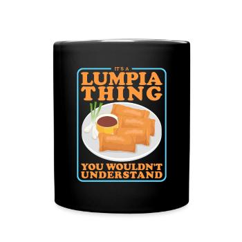 Lumpia Spring Rolls Loempia Gift - Full Colour Mug - black - Front