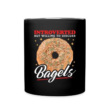 Bagel Beigel Bagol Pain Cadeau - Mug uni - noir - Devant