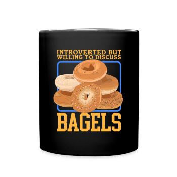 Bagel Bagel Pain Beigel Cadeau - Mug uni - noir - Devant