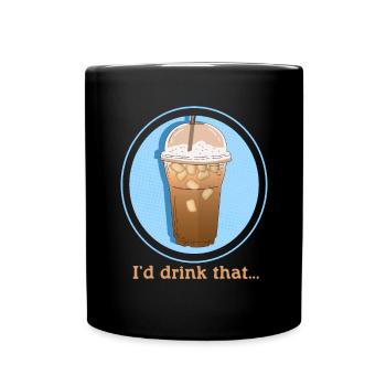 Eiskaffee Kaffeeliebhaber Iced Coffee Geschenk - Tasse einfarbig - Schwarz - Vorne