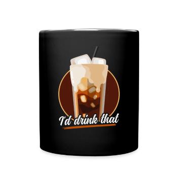 Eiskaffee Iced Coffee Kaffeeliebhaber Geschenk - Tasse einfarbig - Schwarz - Vorne