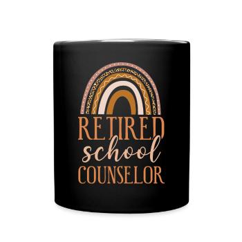 School Counselor Retired Rainbow - Tasse einfarbig - Schwarz - Vorne