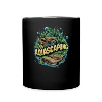 Aquascaping Enthusiast Colorful Nature Rocks Art - Full Colour Mug - black - Front
