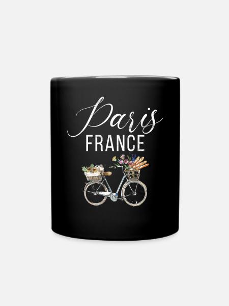 France Paris Tour Eiffel France Drapeau - Mug uni - noir