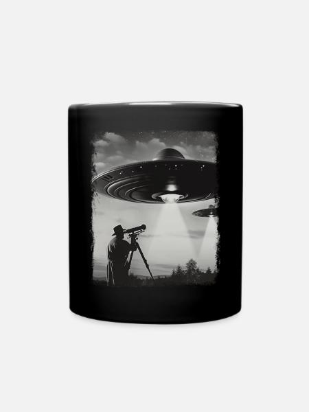 Stargazing Stargazer UFO Alien Außerirdischer Self - Tasse einfarbig - Schwarz