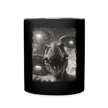T-Rex Dinosaure Tyrannosaure Rex OVNI Außerirdis - Mug uni - noir - Devant
