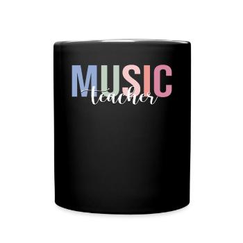 Professeur de musique, musicien d’école - Mug uni - noir - Devant