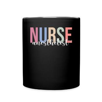 Krankenschwester/Anästhesist CRNA Anästhesie - Tasse einfarbig - Schwarz - Vorne