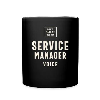 Funny Job Occupation Service Manager - Full Colour Mug - black - Front