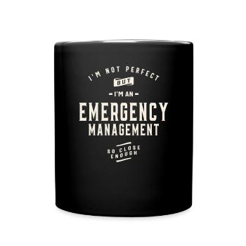 Funny Job Occupation Emergency Management - Full Colour Mug - black - Front