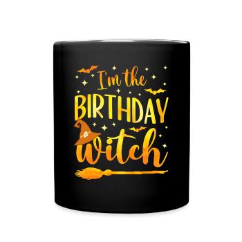 Oktober Geburtstag Hexe Lustiges Halloween Kostüm - Tasse einfarbig - Schwarz - Vorne