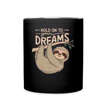 sloth inspHold on to your dreams - sloth - Full Colour Mug - black - Front