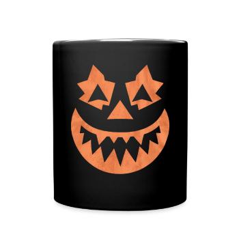 Halloween Costume Pumpkin Scary Spooky Horror Party - Full Colour Mug - black - Front