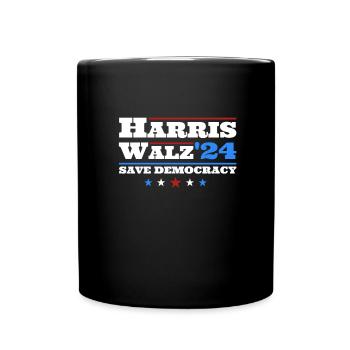 Kamala Harris & Tim Walz 2024 T-shirt classique - Mug uni - noir - Devant