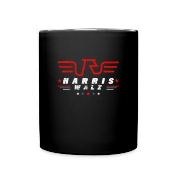 Kamala Harris & Tim Walz 2024 Chemise de soutien - Mug uni - noir - Devant