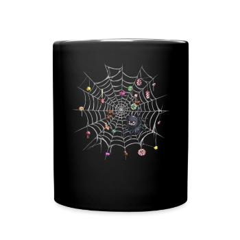 Halloween Costume Pumpkin Scary Spooky Horror Party - Full Colour Mug - black - Front