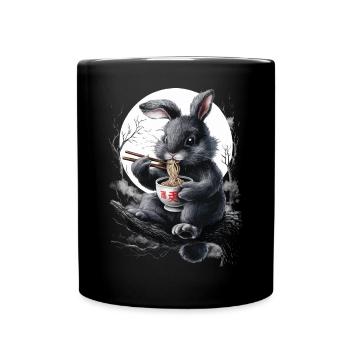 Hase - Tasse einfarbig - Schwarz - Vorne