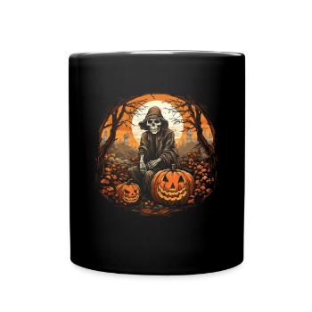 Costume de sorcière d’Halloween Balai de sorcière - Mug uni - noir - Devant