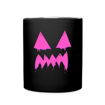Halloween Maske - Tasse einfarbig - Schwarz - Vorne